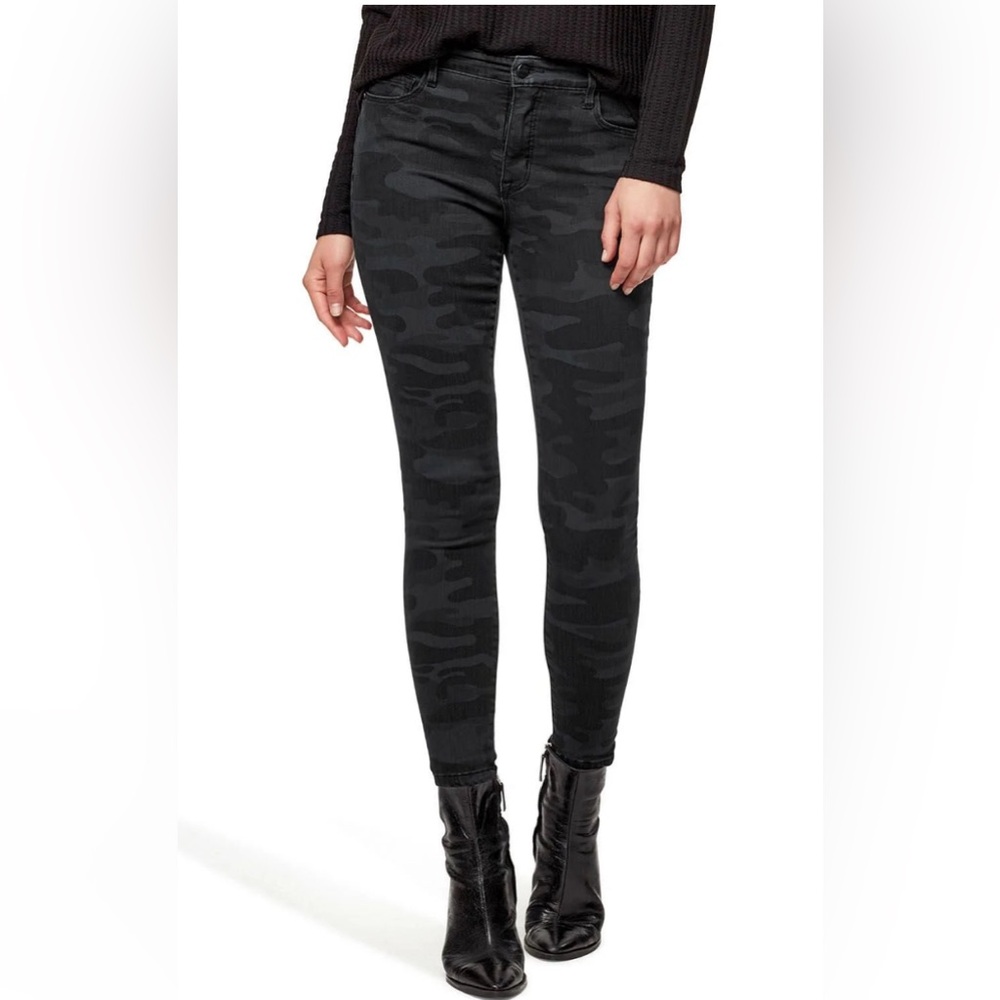 Sanctuary Social Standard Mid Rise Camouflage Ankle Skinny Denim Jeans 6 31x27